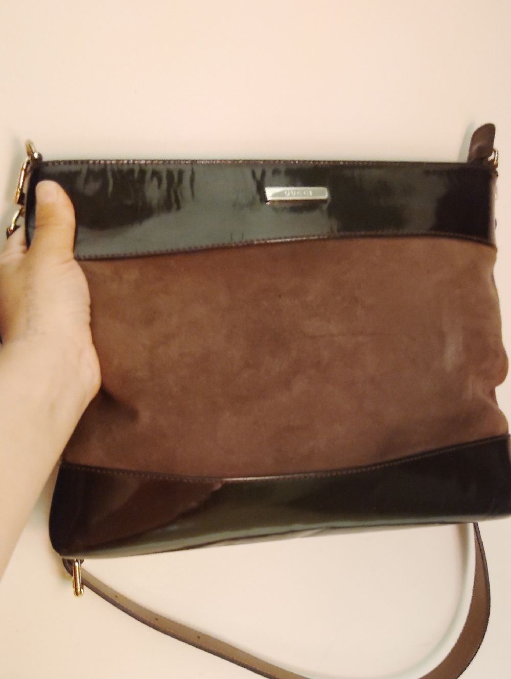 Gucci Leather And Suede Bag